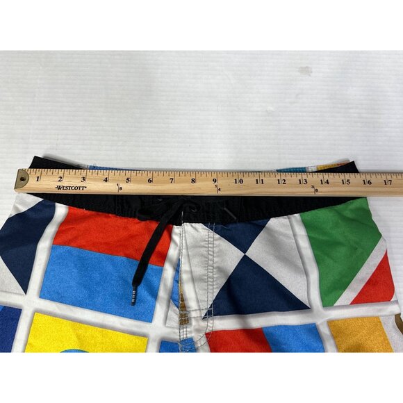 Billabong Men’s Flag Print Board Shorts Size 31 Swim Surf Trunks Performance - Picture 5 of 8